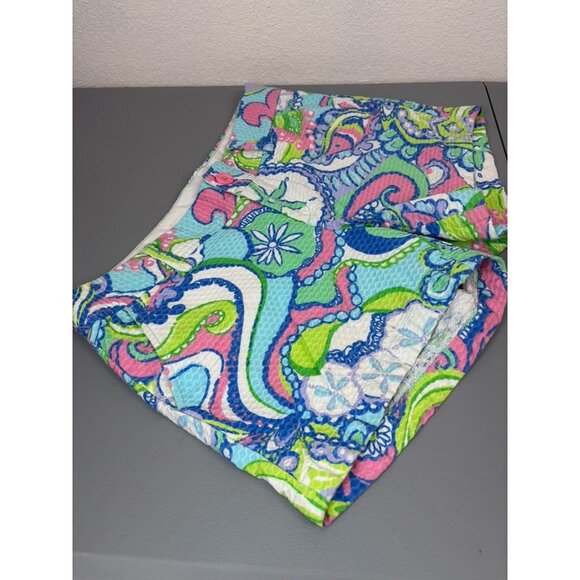Lilly Pulitzer women's 8 multicolored the callahan shorts chino casual - Picture 2 of 8